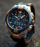 ECB-21415DR-1DR Silver Black Dial Series Analog-Digital Men’s Watch.