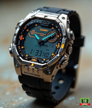 GWS-21012DR-1DR Black Silver Series Men’s Watch