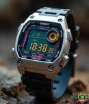 GWS-2110DR-1DR Black Silver Dial Series Men’s Watch.